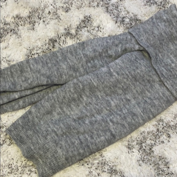 Gray knitted off the shoulder top - Picture 2 of 3